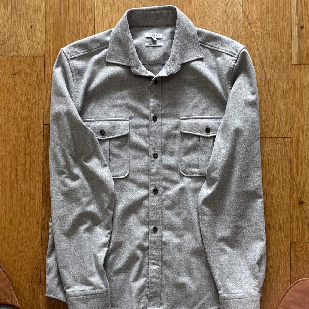 Gray Button-Up Shirt